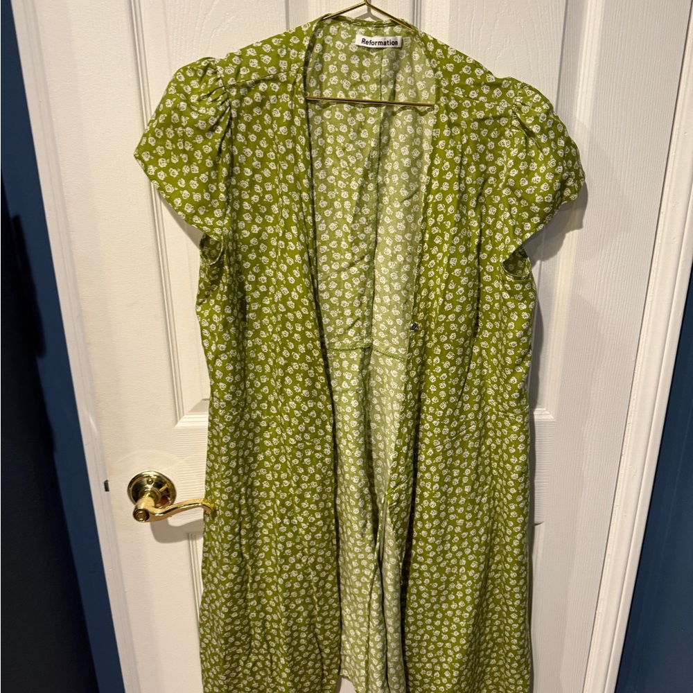 Green Reformation Wrap Sundress